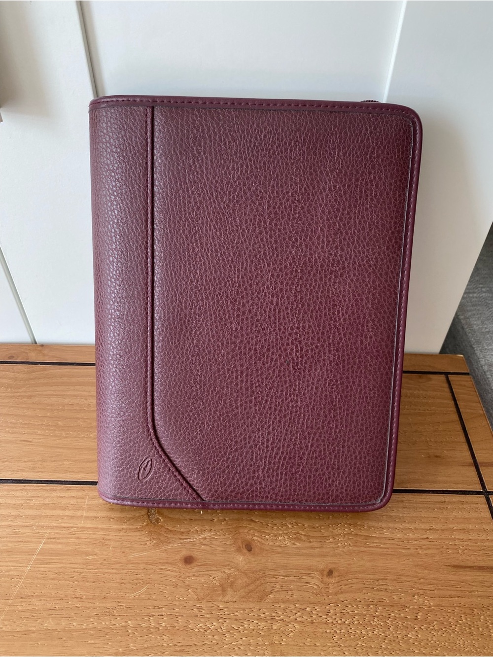 At-A-Glance Burgundy Zippered Planner Organizer Binder Portfolio Address Book